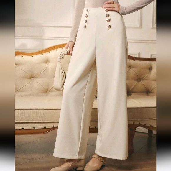 Women Fall Pants Wide-Leg For Autumn And Winter  Hlloween Christmas Thanksgiving - Picture 1 of 5